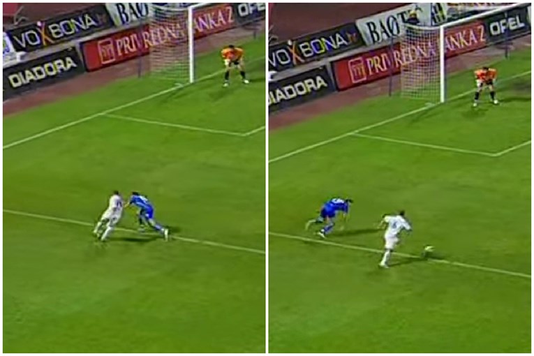 Najpoznatiji Bartolovićev potez u Hajduku. Mikić je nakon lažnjaka pao na pod