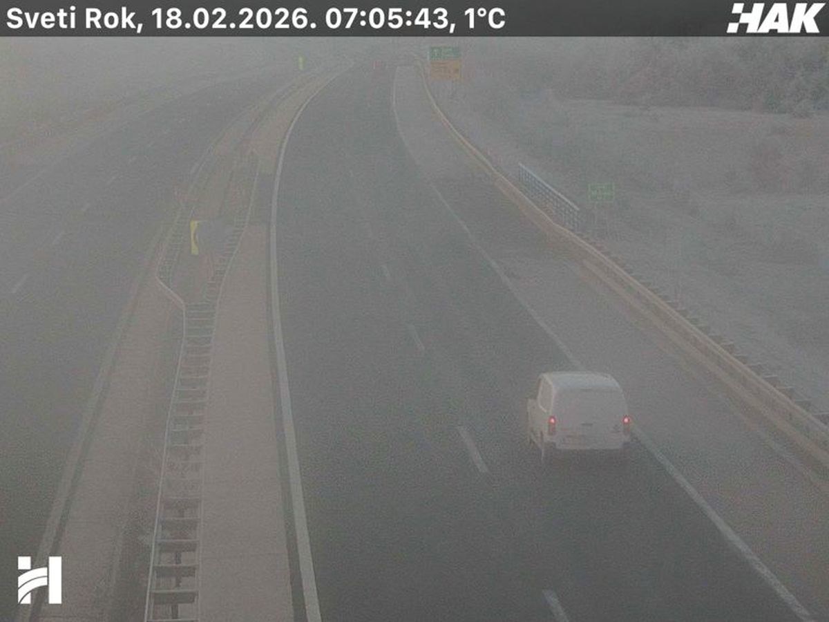 Zbog vjetra ograničen promet na magistrali. Mjestimice magla, odroni i skliski kolnici