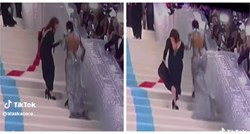 Pjevačica na Met Gali nosila preusku haljinu pa morala skakutati po stepenicama