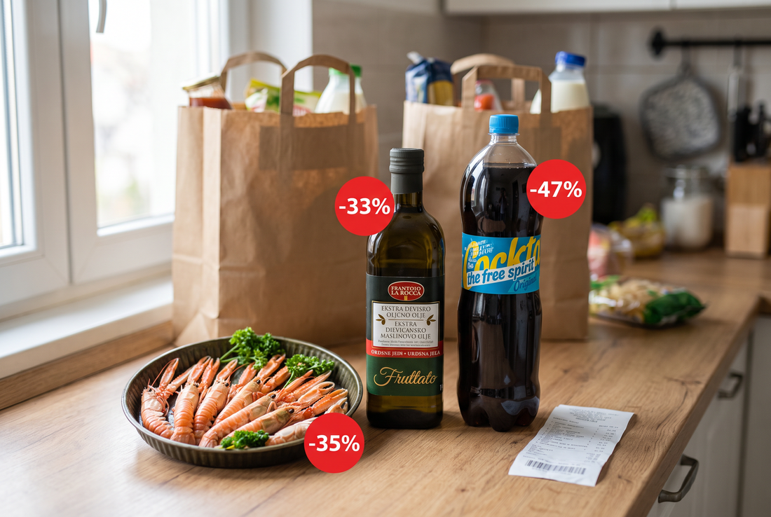 Škampi nikad povoljniji, litra maslinova ulja ispod 5 €