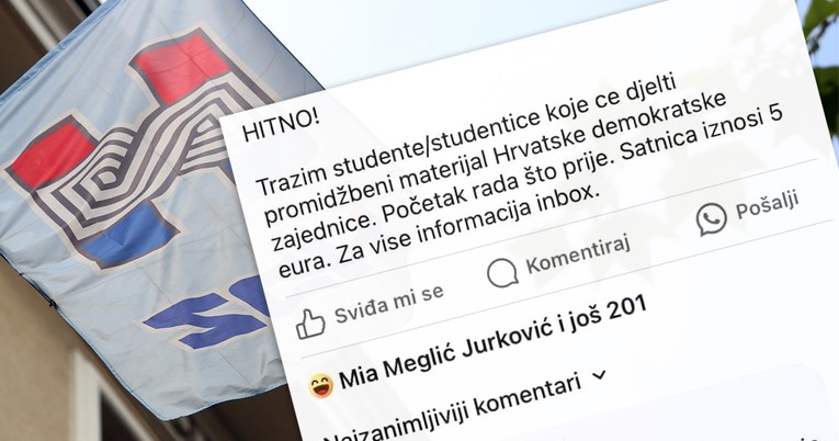 Kruži oglas u kojem HDZ navodno traži studente da dijele letke, satnica nasmijala sve