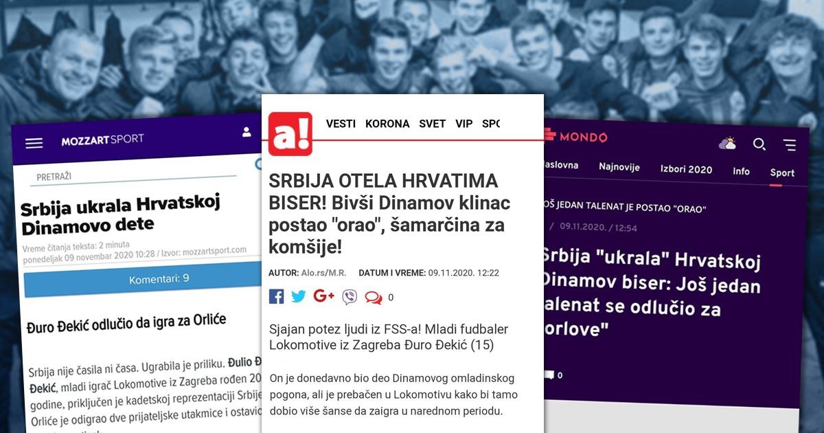 Srpski mediji: Srbija je ukrala Hrvatskoj Dinamovo dijete