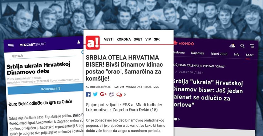 Srpski mediji: Srbija je ukrala Hrvatskoj Dinamovo dijete