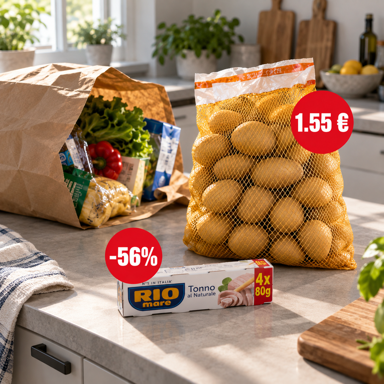 Velika sniženja: 5 kg krumpira za 1.55 €, tuna je 56% jeftinija