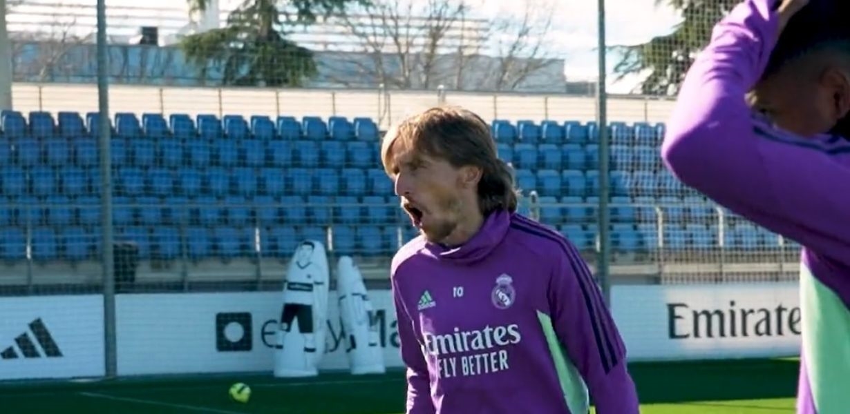 Pogledajte kako je Luka Modrić bio sretan nakon što je na treningu zabio trivelom