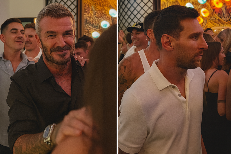 Beckham nasmiješen na slavlju Miamija. Pogledajte Messijev izraz lica