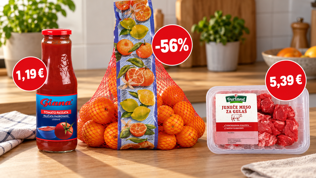 Uštedite stotine eura mjesečno: Giana passata za 1,19 eura, mandarine na -56%