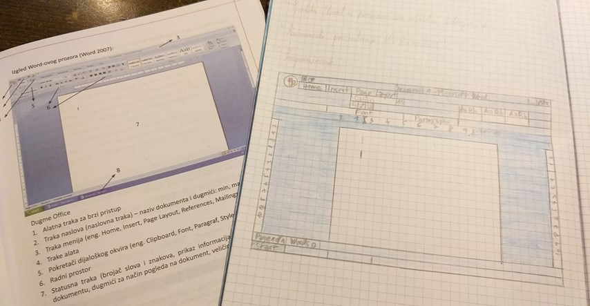 Djeca u BiH na informatici crtaju Microsoft Word na papir