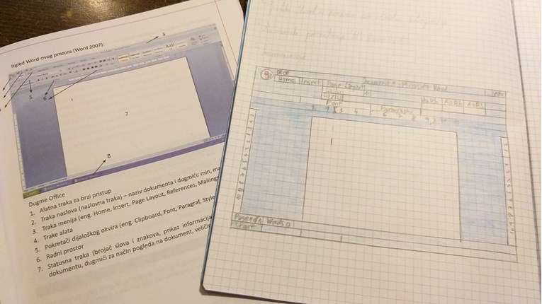 Djeca u BiH na informatici crtaju Microsoft Word na papir