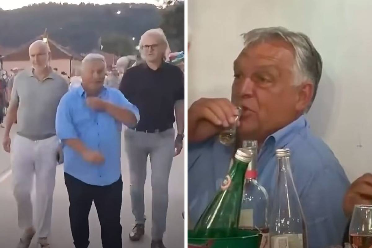 VIDEO Orban snimljen u Srbiji s dvojicom milijardera. Pio šljivovicu