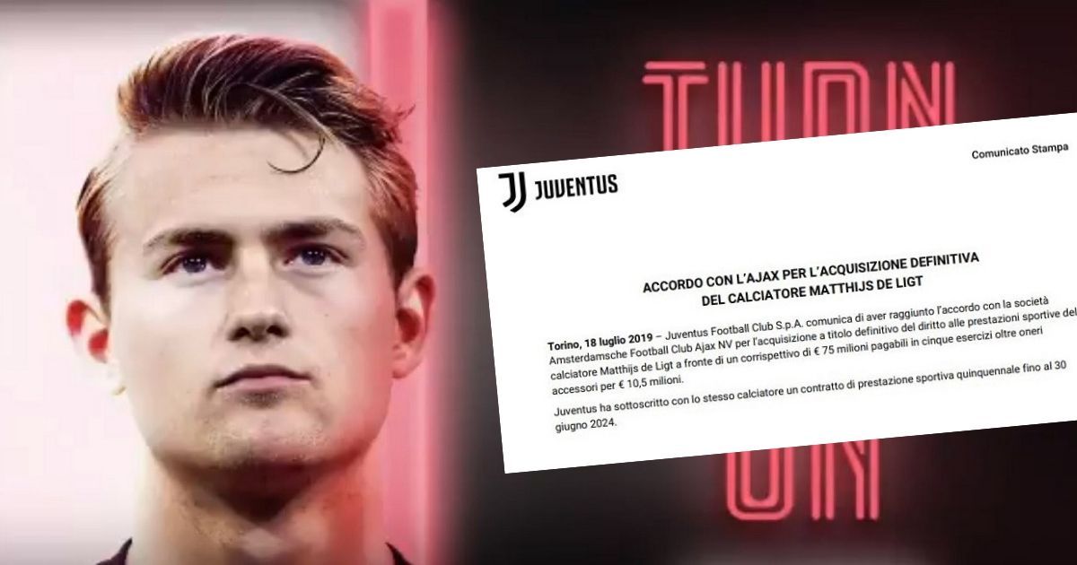 Juventus objavio detalje ugovora: De Ligt je službeno srušio svjetski rekord