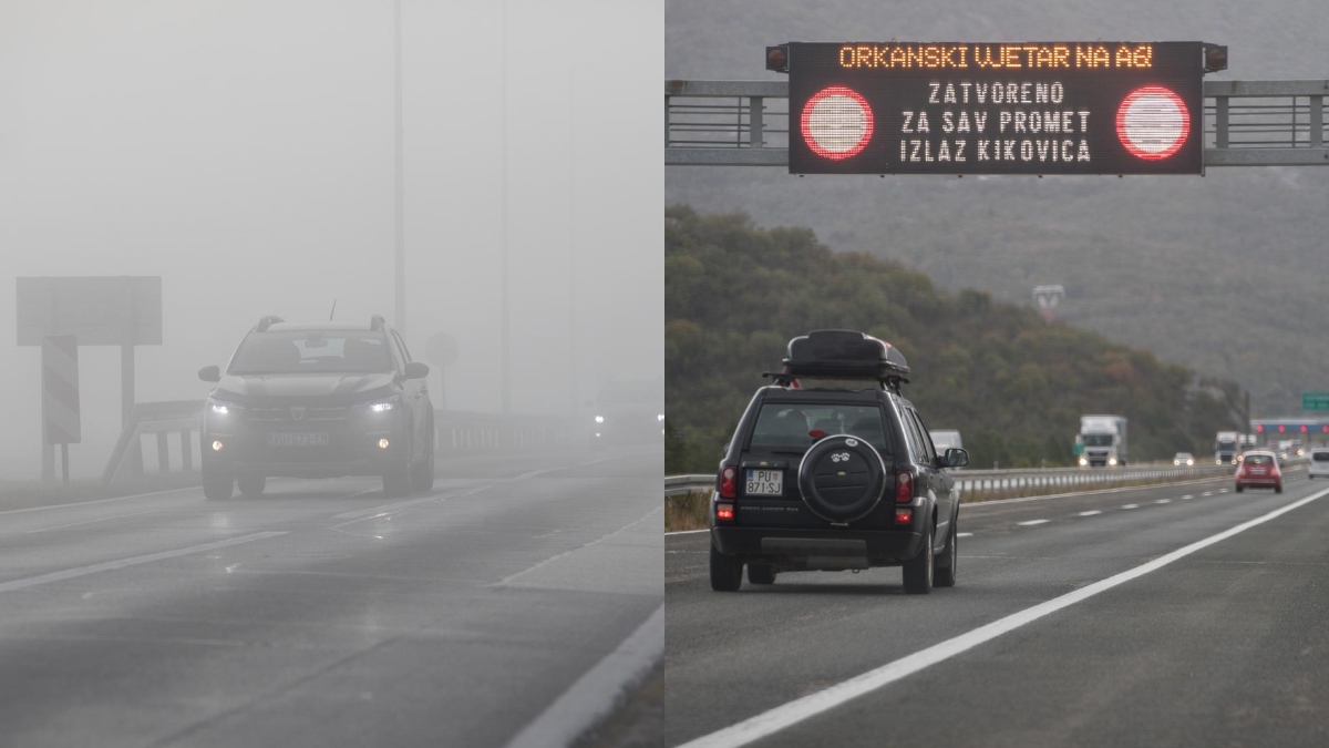 Magla u unutrašnjosti, jak vjetar na A6 Kikovica-Tuhobić, javlja HAK
