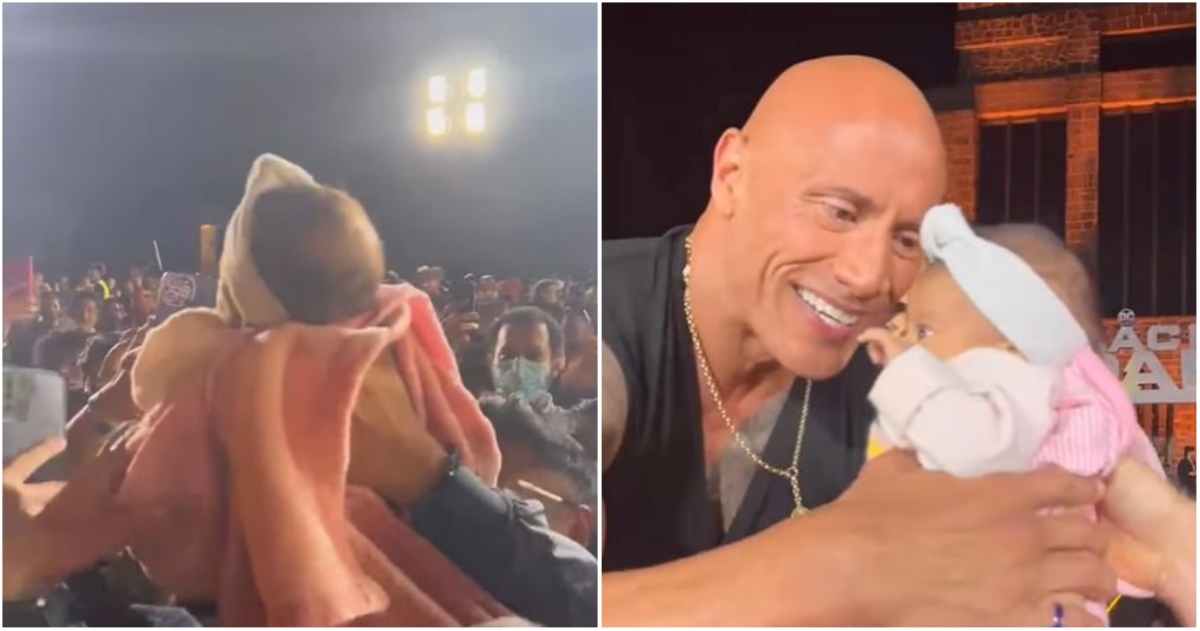 The Rock mislio da su mu fanovi uručili igračku na poklon, zapravo je bila beba