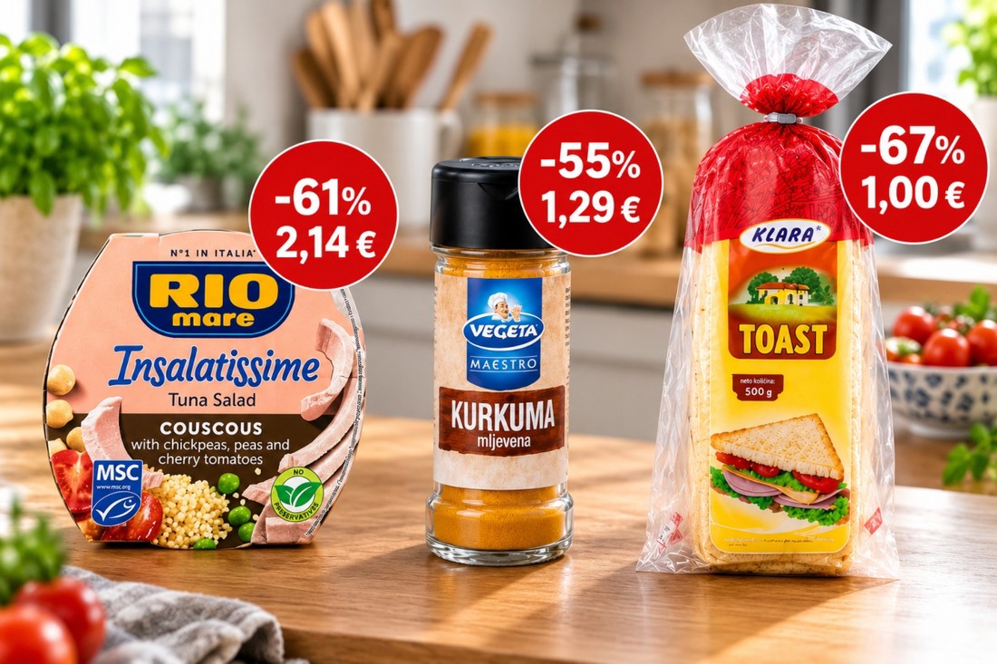 Tost snižen 67%, tuna 61%, kurkuma 55%: Izdvojili smo top ponude dana