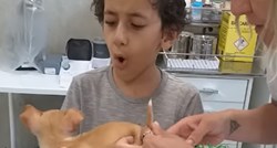 Dječak vodio psića kod veterinara pa postao hit zbog smiješne reakcije