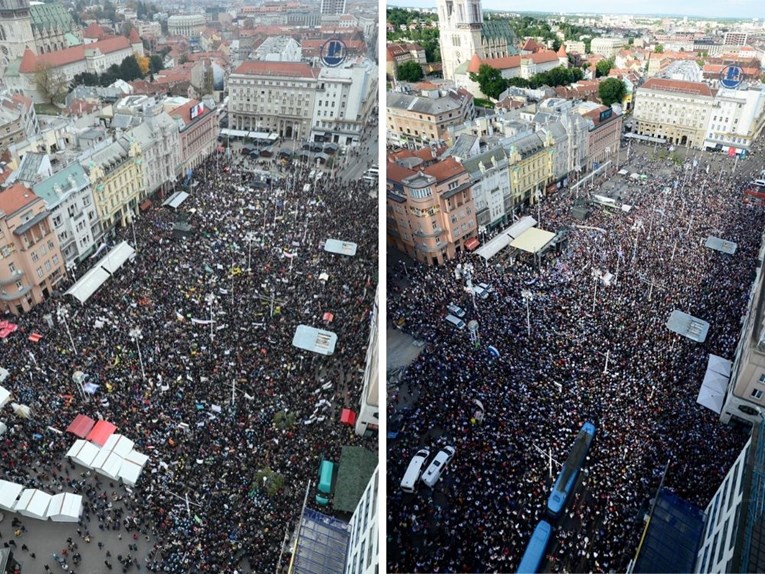 Sindikati: "Bilo nas je 40-50 tisuća." Pogledajte usporedbu s prosvjedom 2016.