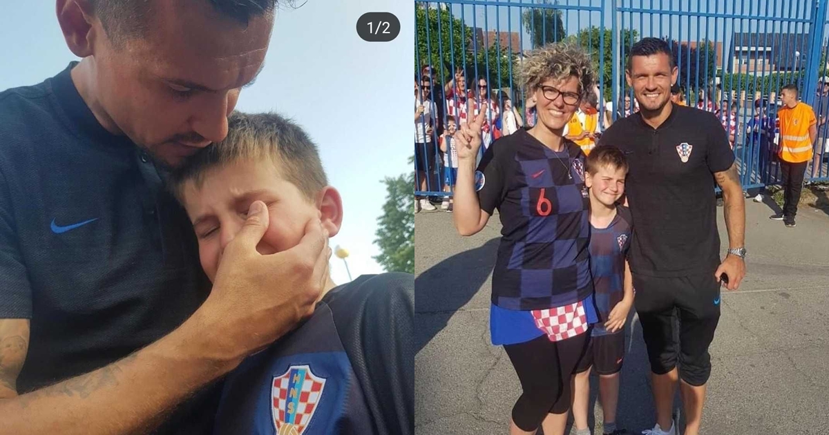Lovren dao dres gluhonijemoj ženi, a njezin sin plakao od sreće