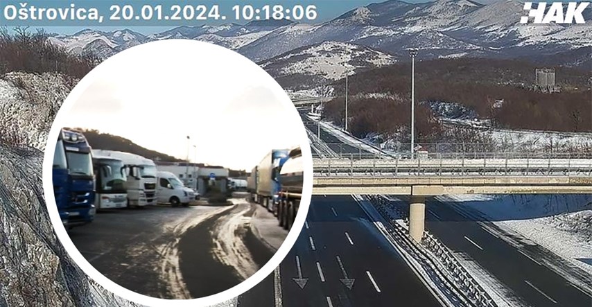 Stotinjak kamiona čeka ulazak na autocestu prema Zagrebu: "Od jučer ujutro smo tu"