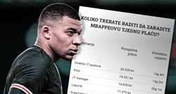 Koliko treba hrvatskom liječniku ili zaštitaru da zaradi Mbappeovu tjednu plaću?