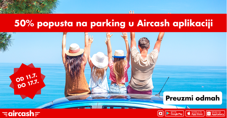 Plaćajte parking u cijeloj Hrvatskoj u pola cijene uz Aircash