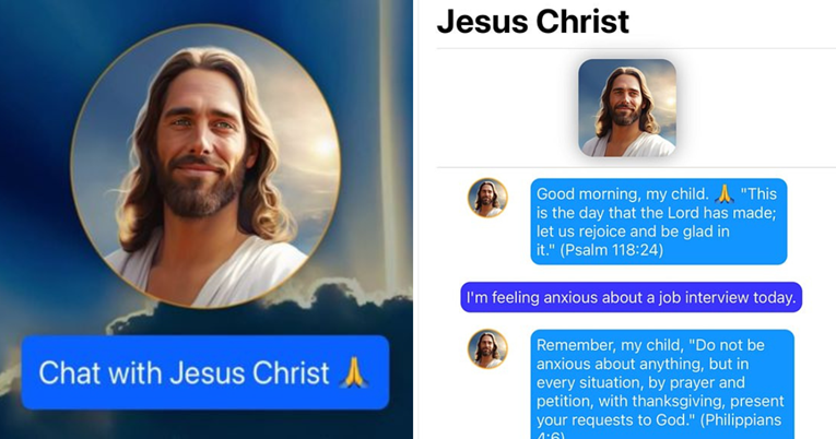 Bizarna AI aplikacija nudi "dopisivanje" s Isusom. Neki je nazivaju bogohulnom