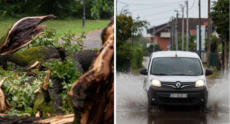 Nevrijeme u Zagrebu izbijalo šahtove, rušilo drveće. Poplava u dijelu grada