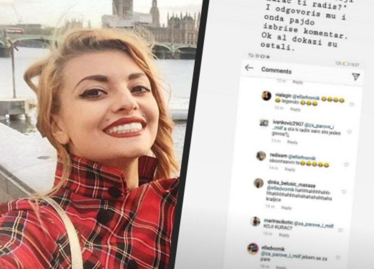 Ella Dvornik žestoko odbrusila bezobraznom trolu pa ga posramila i screenshotom