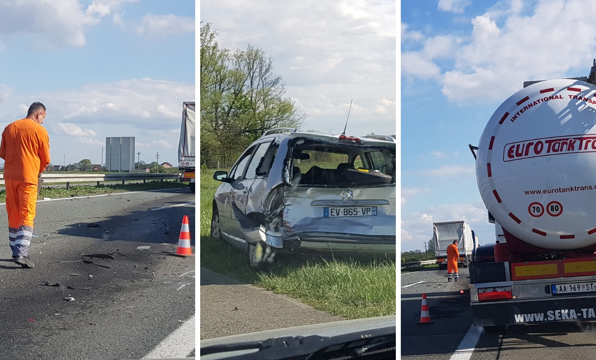 Nesreća dva kamiona i dva auta na autocesti A3. Kolone su kilometarske