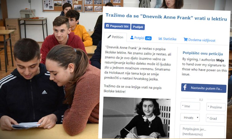 Pobuna zbog lektire, pokrenuta peticija za vraćanje Dnevnika Anne Frank