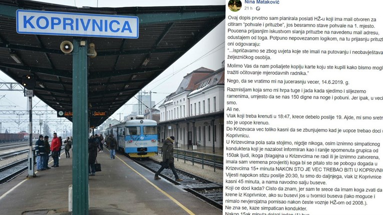 Djevojka opisala put vlakom od Zagreba do Koprivnice: "Jer to je HŽ - lutrija"