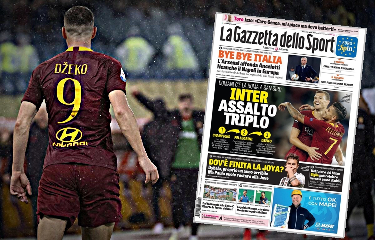 Džeko na naslovnici Gazzette, Talijani otkrili koliko će ga Inter platiti
