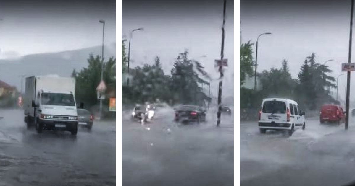 Jako nevrijeme s tučom zahvatilo Dalmatinsku zagoru, u Sinju i Muću potopljene ulice