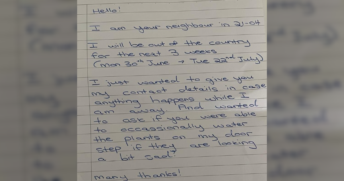 Tip dobio poruku od susjede koju nikad nije upoznao, njegov potez je sve