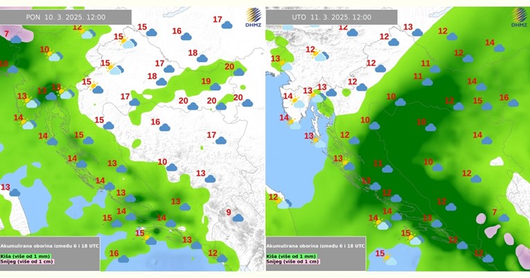Temperature ostaju visoke, ali stižu nevremena