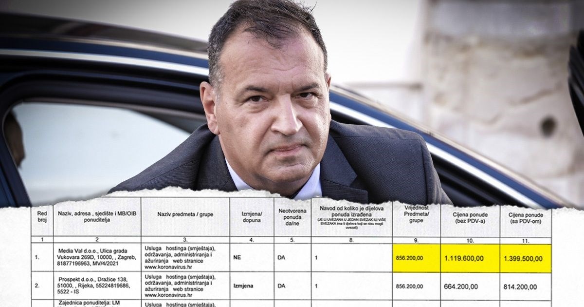 Na natječaju za portal koronavirus.hr Beroševi PR-ovci dali daleko najskuplju ponudu