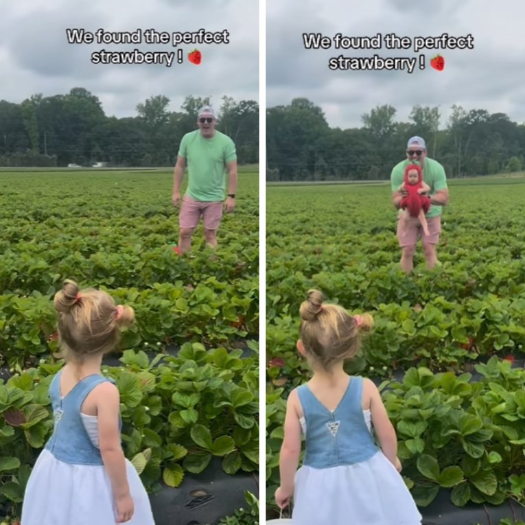 11 mil. pregleda: Tata pronašao savršenu "jagodu", video nasmijao mnoge