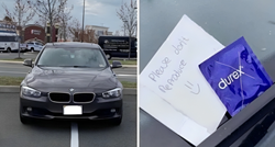 Vozač BMW-a zauzeo dva parkirna mjesta, netko mu ostavio kondom