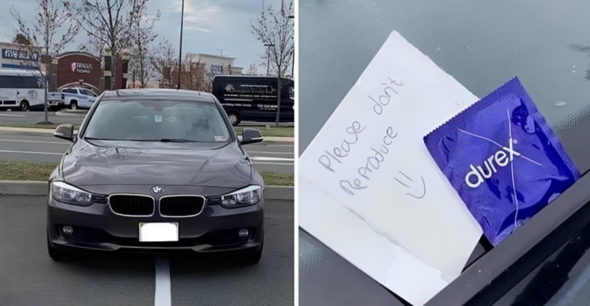 Vozač BMW-a zauzeo dva parkirna mjesta, netko mu ostavio kondom