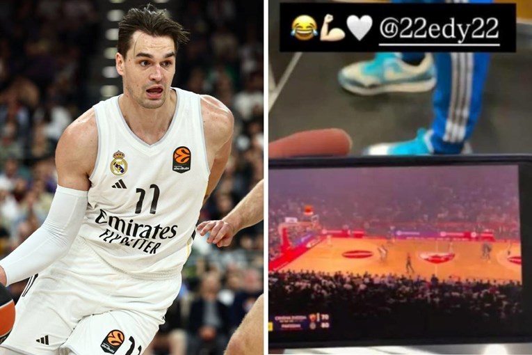 Hezonja iz lifta pratio srpski košarkaški derbi i objavio story