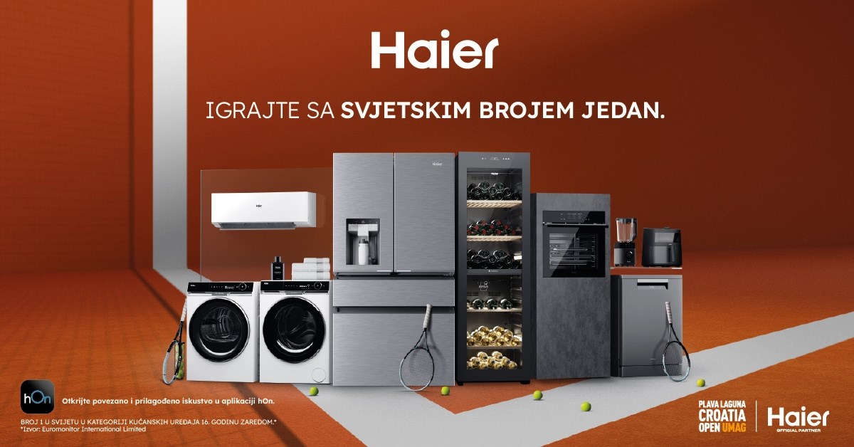 Haier je službeni sponzor Plava Laguna Croatia Open Umag 2025