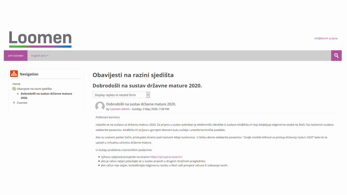 Maturanti danas pišu probni online esej