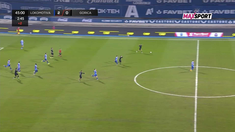 Gorica ide u kontru, a sudac završava poluvrijeme. Zbog ovoga je Carević poludio