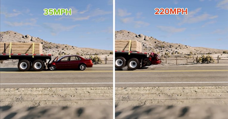 VIDEO Luda snimka pokazuje kako izgleda sudar pri 160 km/h, ali i pri 480 km/h