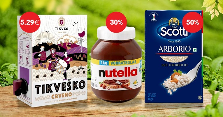 Kilogram Nutelle proizvedene u Njemačkoj je na 30% popusta. Pogledajte ostale akcije