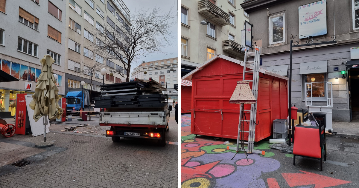 VIDEO Miču se božićni ukrasi i adventske kućice iz centra Zagreba