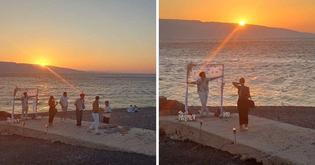 Pokušaj romantike u Senju: Turisti sve namjestili za fotke, ali zaboravili na buru