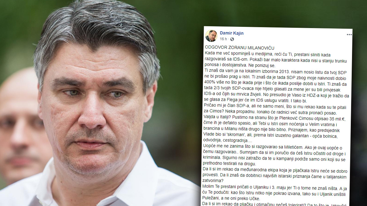 Brutalan odgovor Kajina Milanoviću: Prestani sliniti kada razgovaraš s IDS-om