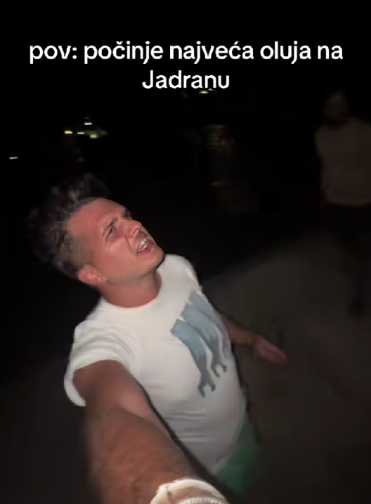 Tiktoker snimao jučerašnju oluju kod Zadra: "POV: Počinje najveća oluja na Jadranu"