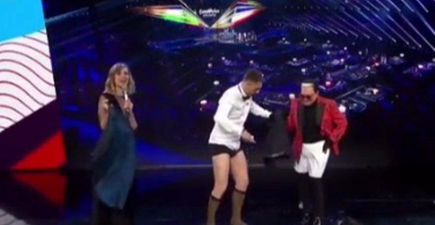 Talijanski voditelji tijekom Eurosonga vrištali u studiju, a zatim se skinuli