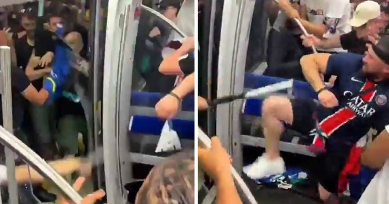 VIDEO Tučnjava u podzemnoj pred finale Lige prvaka. Navijači se mlatili palicom